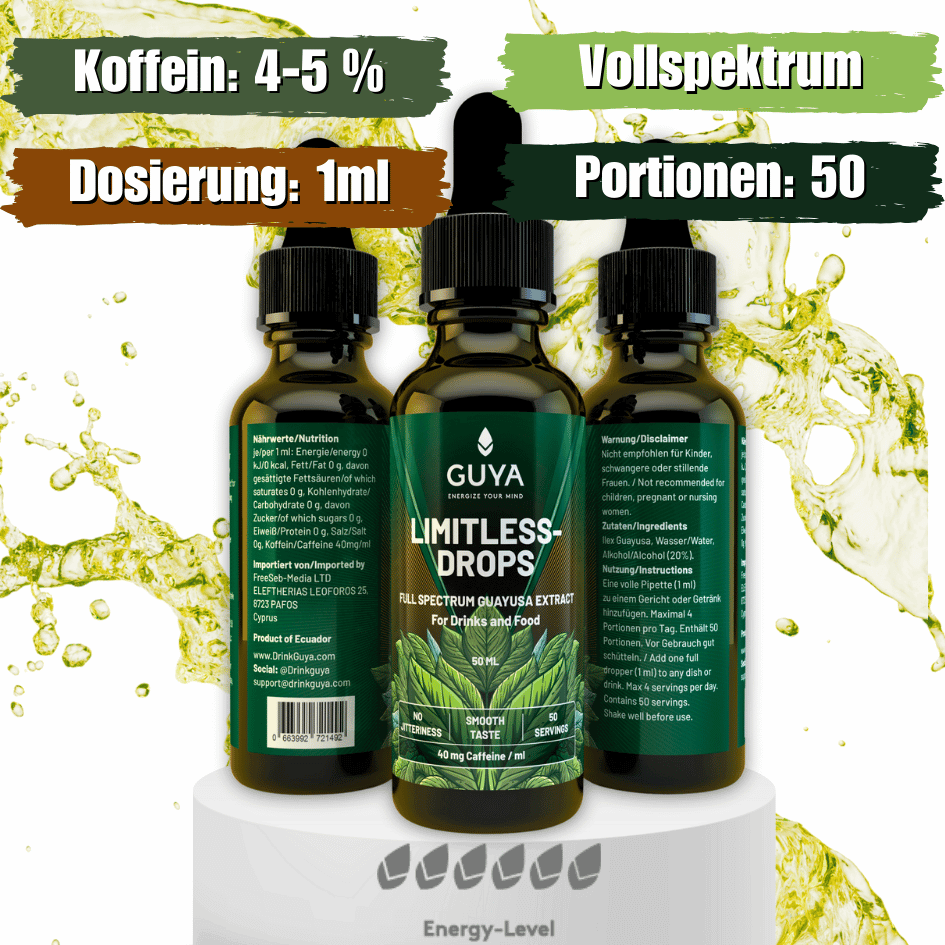 GUYA Limitless-Drops-Flaschen mit Pipette und deutscher Beschriftung