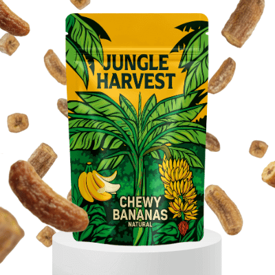 Jungle Harvest Chewy Bananas Vorderseite der Packung