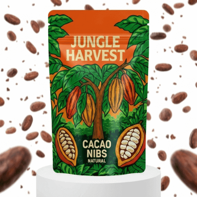 Jungle Harvest Cacao Nibs Natural Vorderseite der Packung